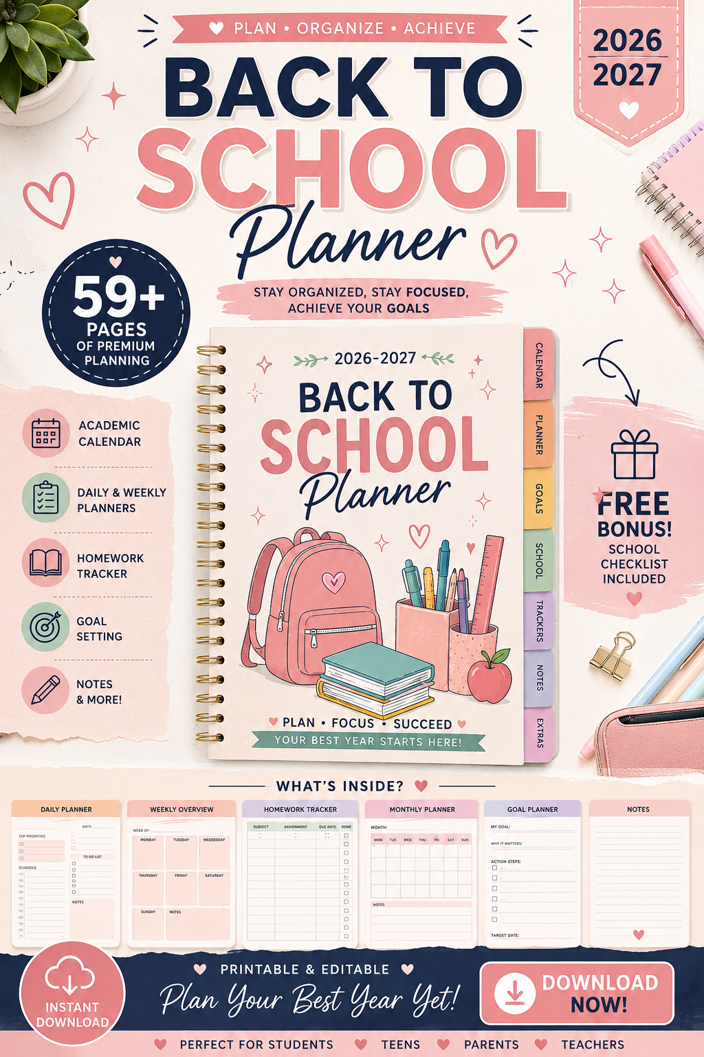 Ultimate Back To School Planner 2026–2027
